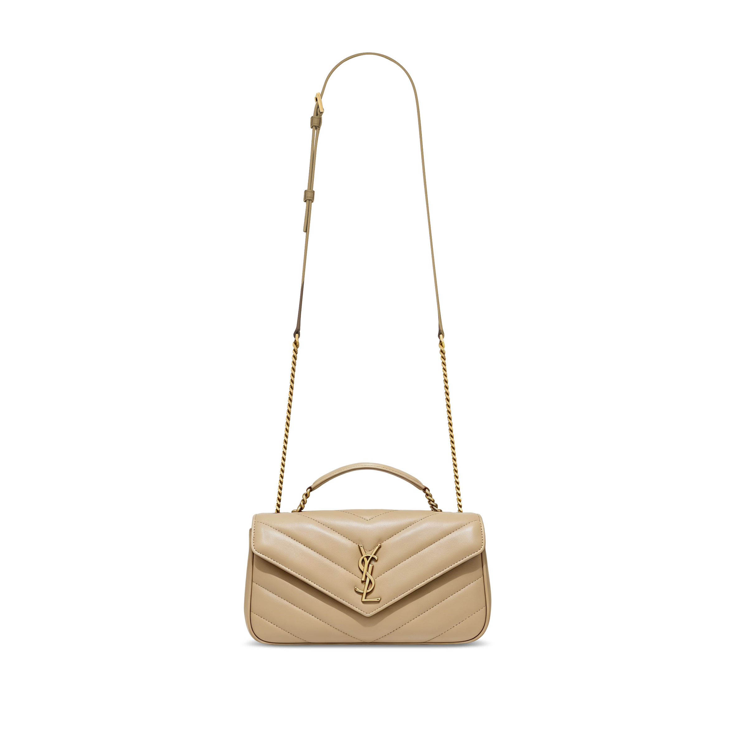 YSL LOULOU TOP-HANDLE IN MATELASSÉ LAMBSKIN 869461 (25*13*6cm)